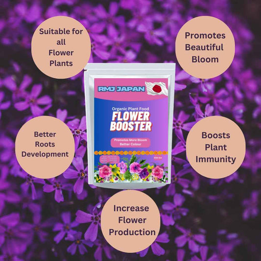 RMJ Japan Flowering Booster – Japanese Technology for More Buds & Bigger Flowers for Roses, Hibiscus, Marigold & All Flowering Plants
