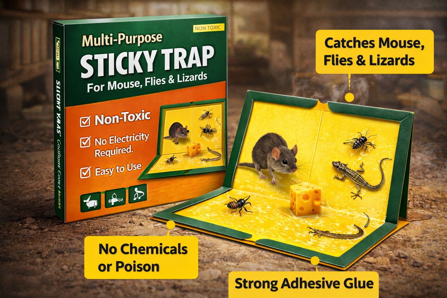 Multi-Purpose Sticky Trap for Mouse, Flies & Lizards - Dashmesh 2026