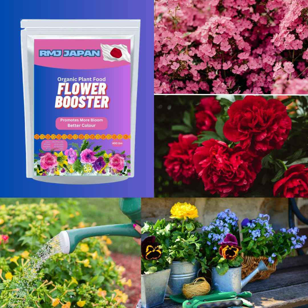 RMJ Japan Flowering Booster – Japanese Technology for More Buds & Bigger Flowers for Roses, Hibiscus, Marigold & All Flowering Plants