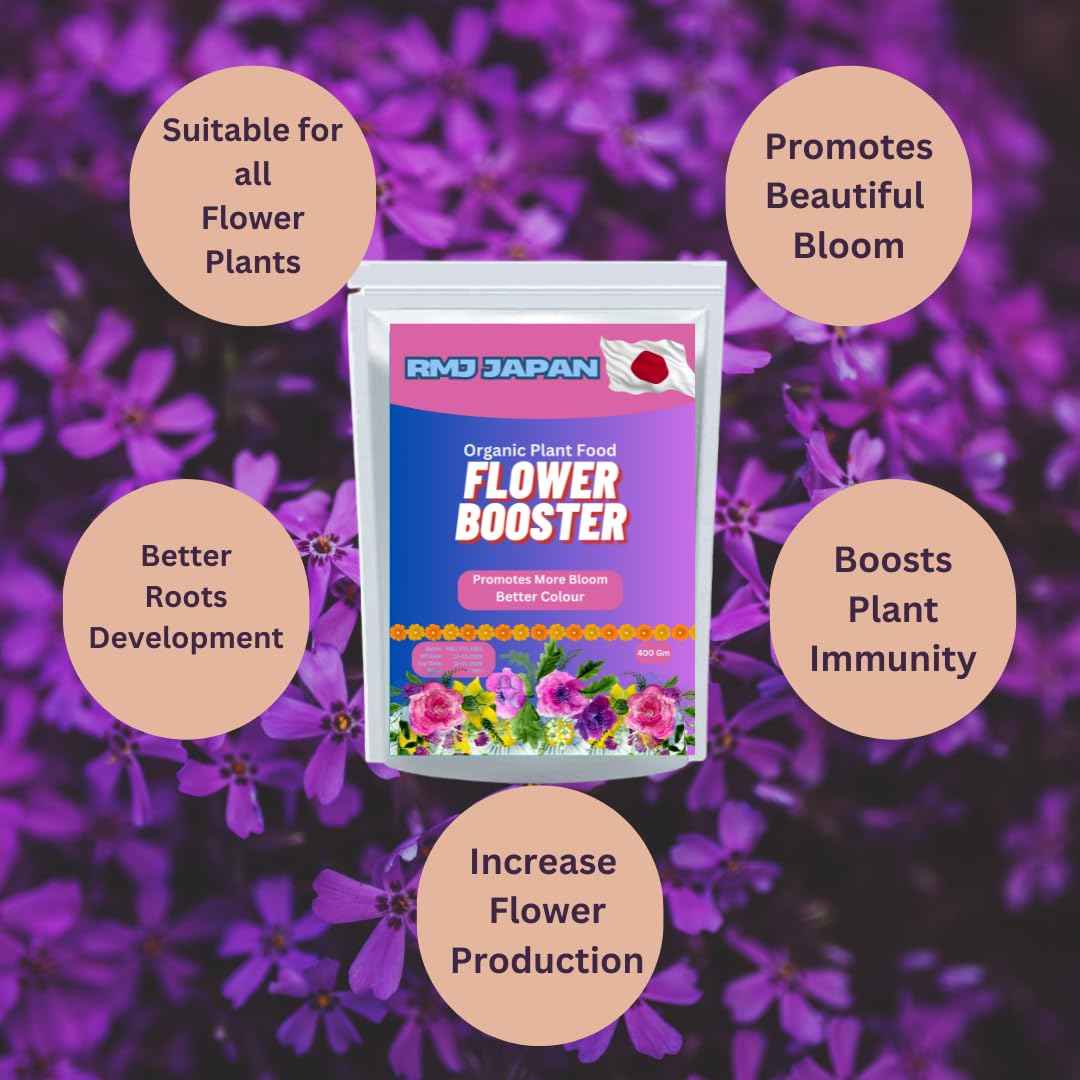 RMJ Japan Flowering Booster – Japanese Technology for More Buds & Bigger Flowers for Roses, Hibiscus, Marigold & All Flowering Plants