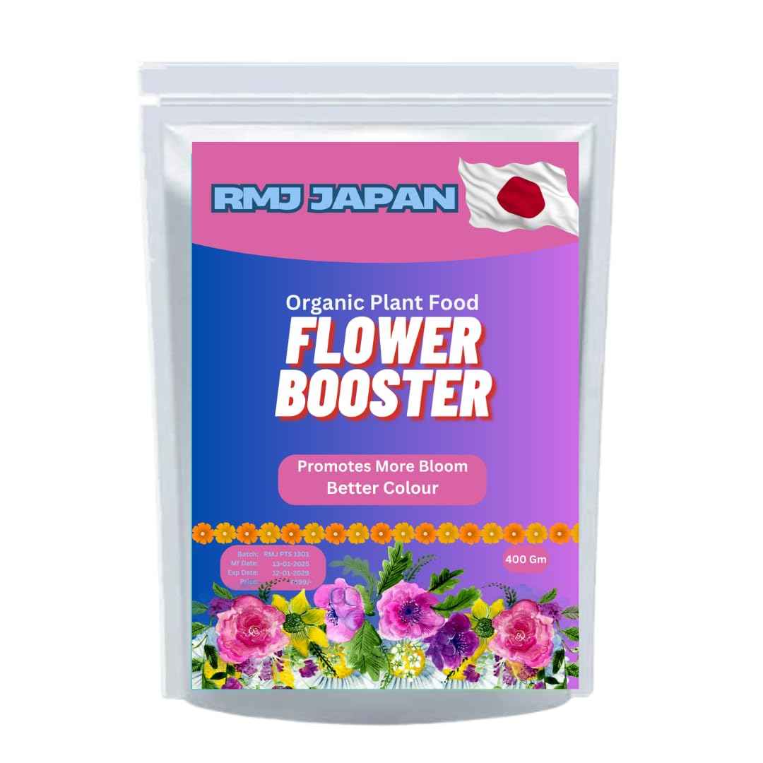 RMJ Japan Flowering Booster – Japanese Technology for More Buds & Bigger Flowers for Roses, Hibiscus, Marigold & All Flowering Plants