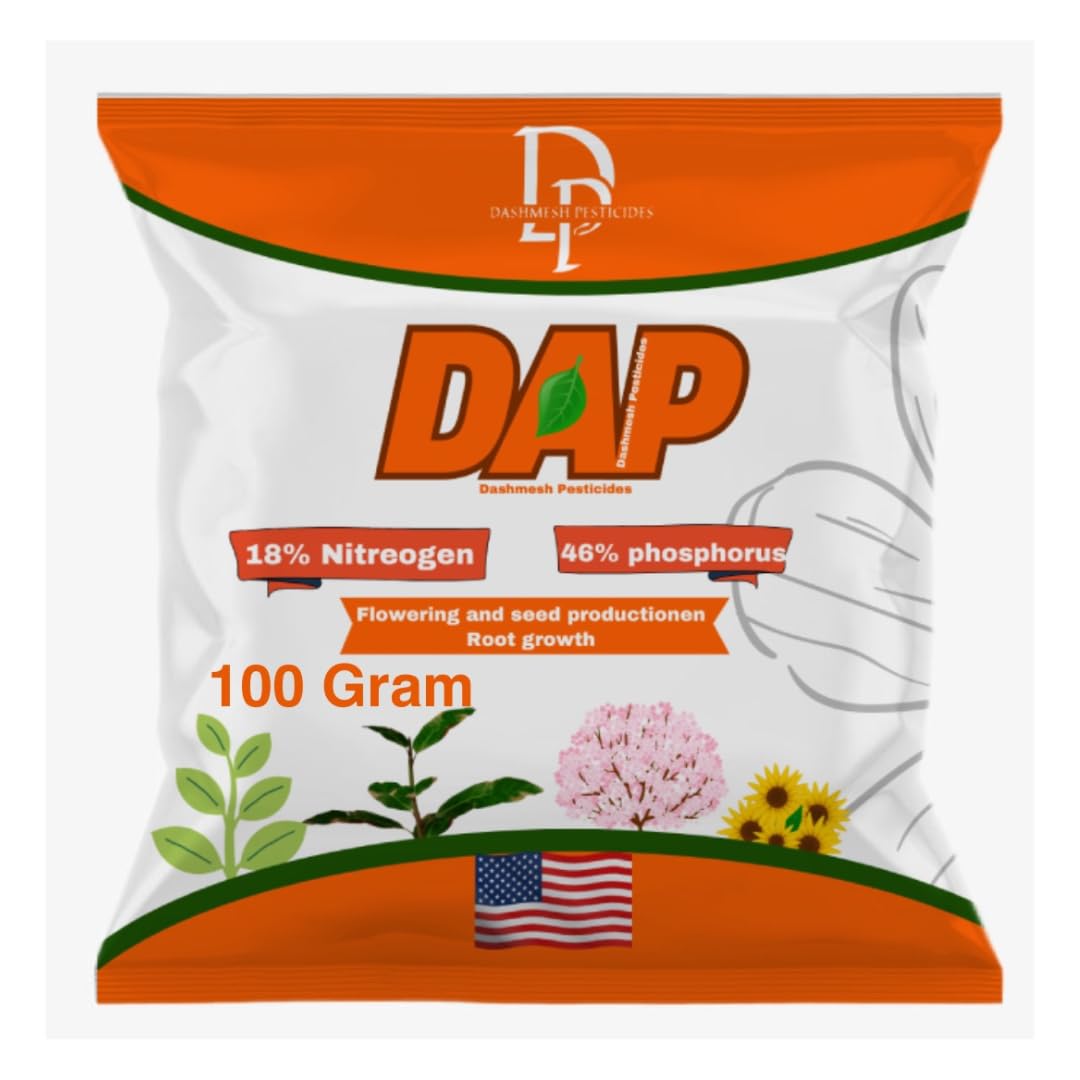 Dashmesh - All Purpose Bio DAP Fertilizer for Home Plants & Gardening Purpose - 100% Water Soluble Fertilizer (100Gram) - Dashmesh Pesticides