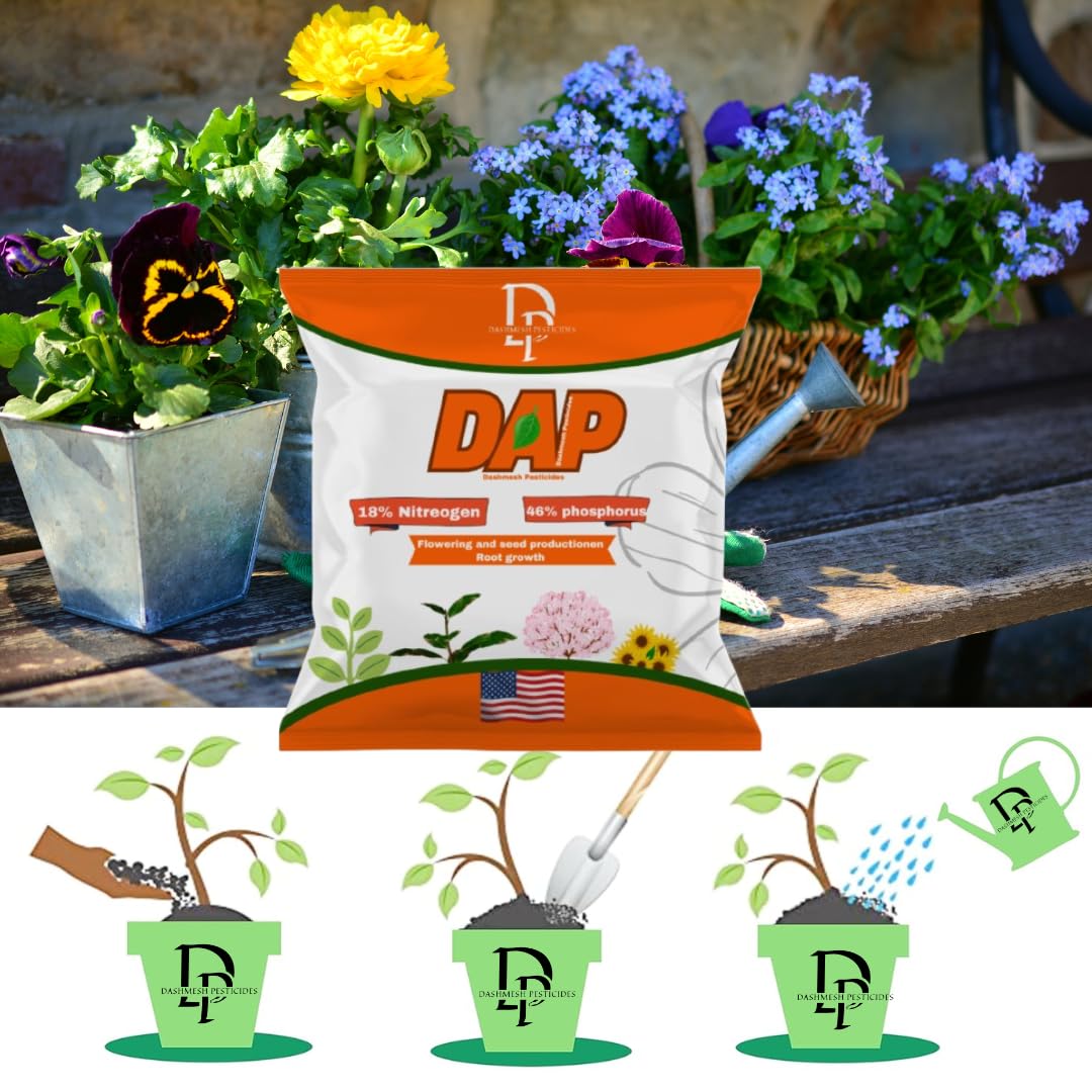 Dashmesh - All Purpose Bio DAP Fertilizer for Home Plants & Gardening Purpose - 100% Water Soluble Fertilizer (100Gram) - Dashmesh Pesticides