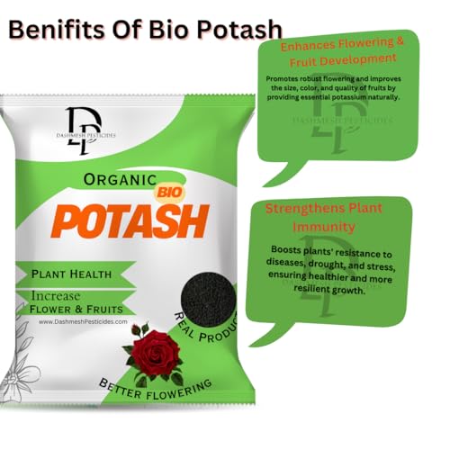 Dashmesh Bio Potash Fertilizer for Home and Garden Plant Health, Better Flowering and Increased Fruit Production (1 Kg) - Dashmesh Pesticides