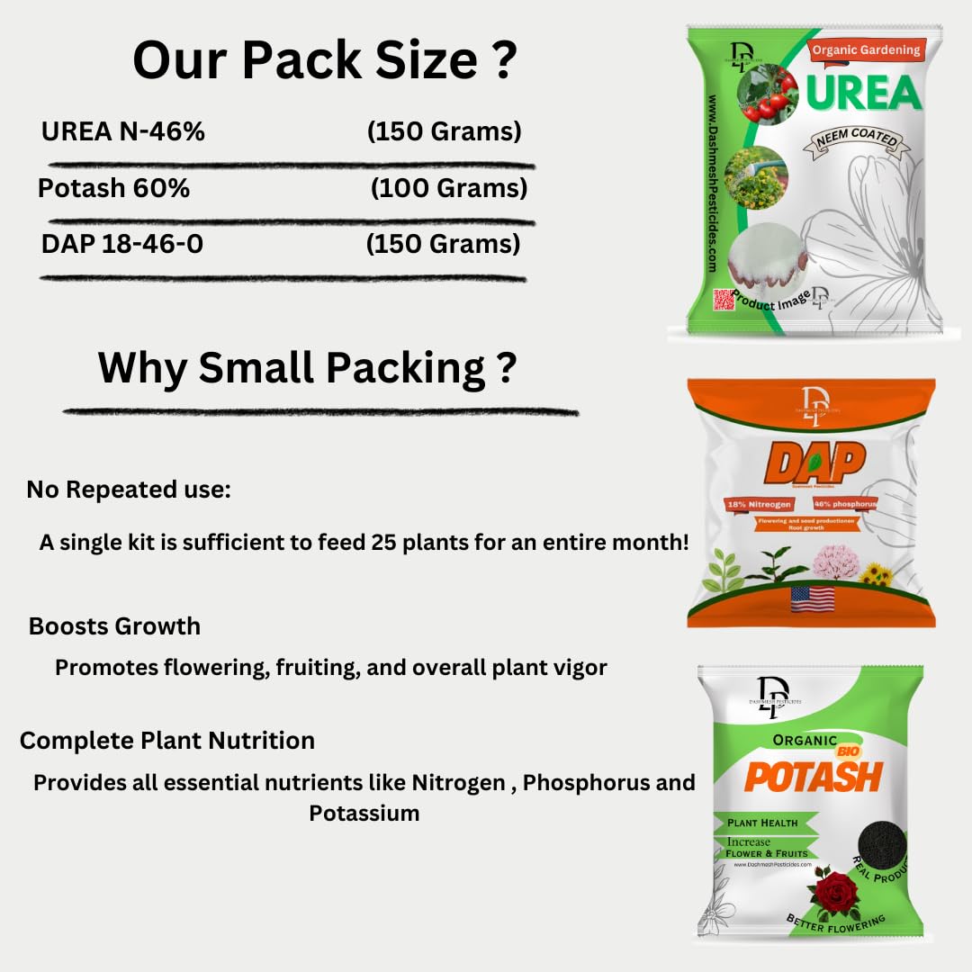 Dashmesh Organic Garden Fertilizer Kit, for Garden Plant Growth, 3 Pack - Dashmesh Pesticides
