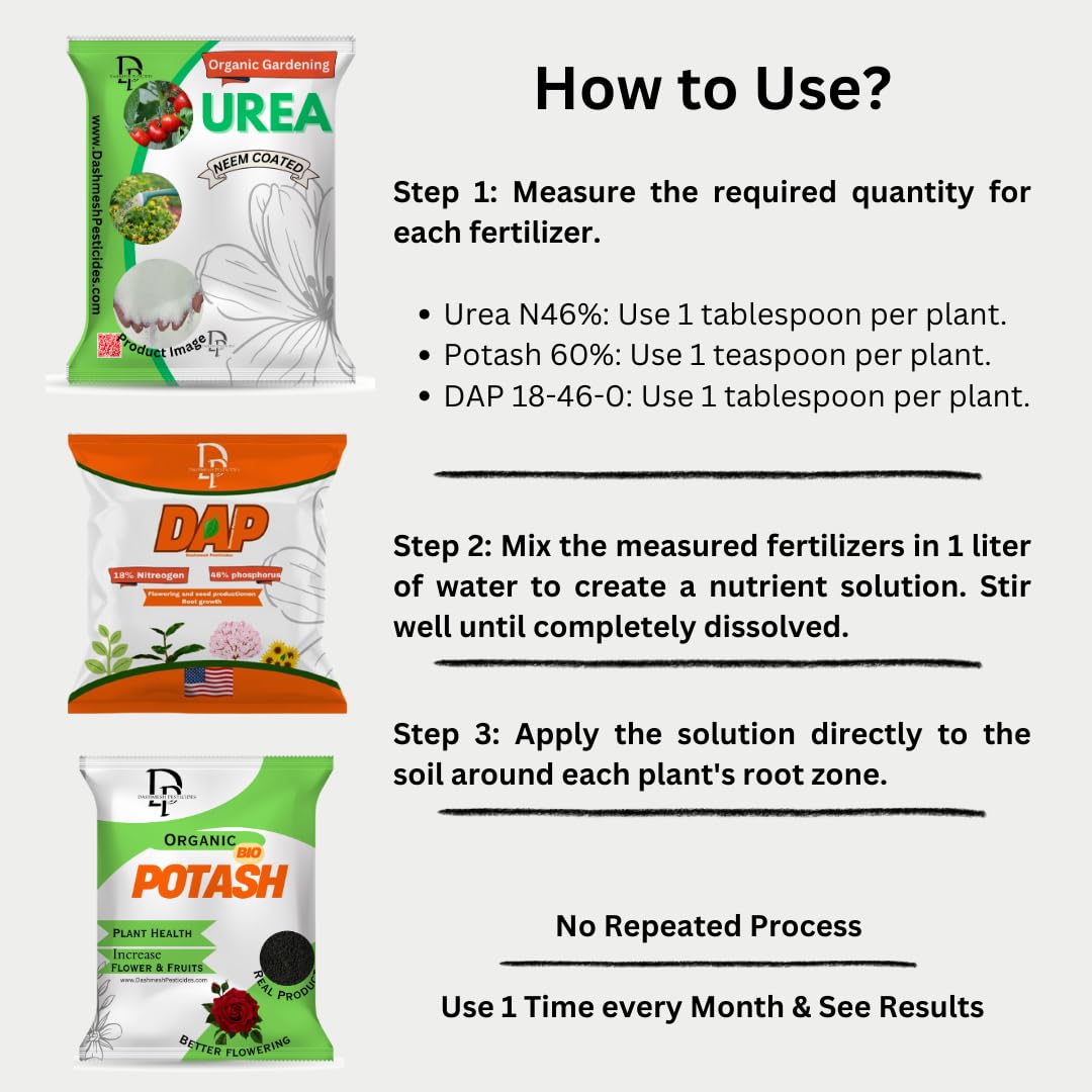 Dashmesh Organic Garden Fertilizer Kit, for Garden Plant Growth, 3 Pack - Dashmesh Pesticides