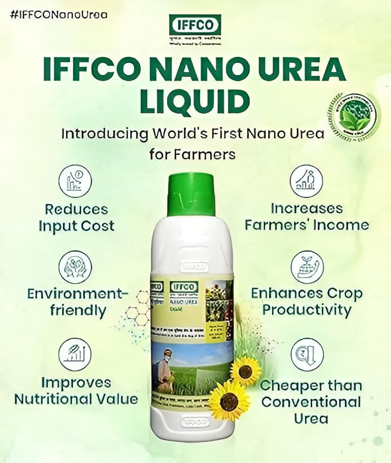IFFCO Nano Urea Liquid Fertilizer 500Ml | Best Plant Food - Dashmesh Pesticides