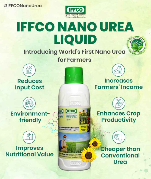 IFFCO Nano Urea Liquid (500 ml) – Smart Nitrogen Fertilizer for Higher Crop Yield